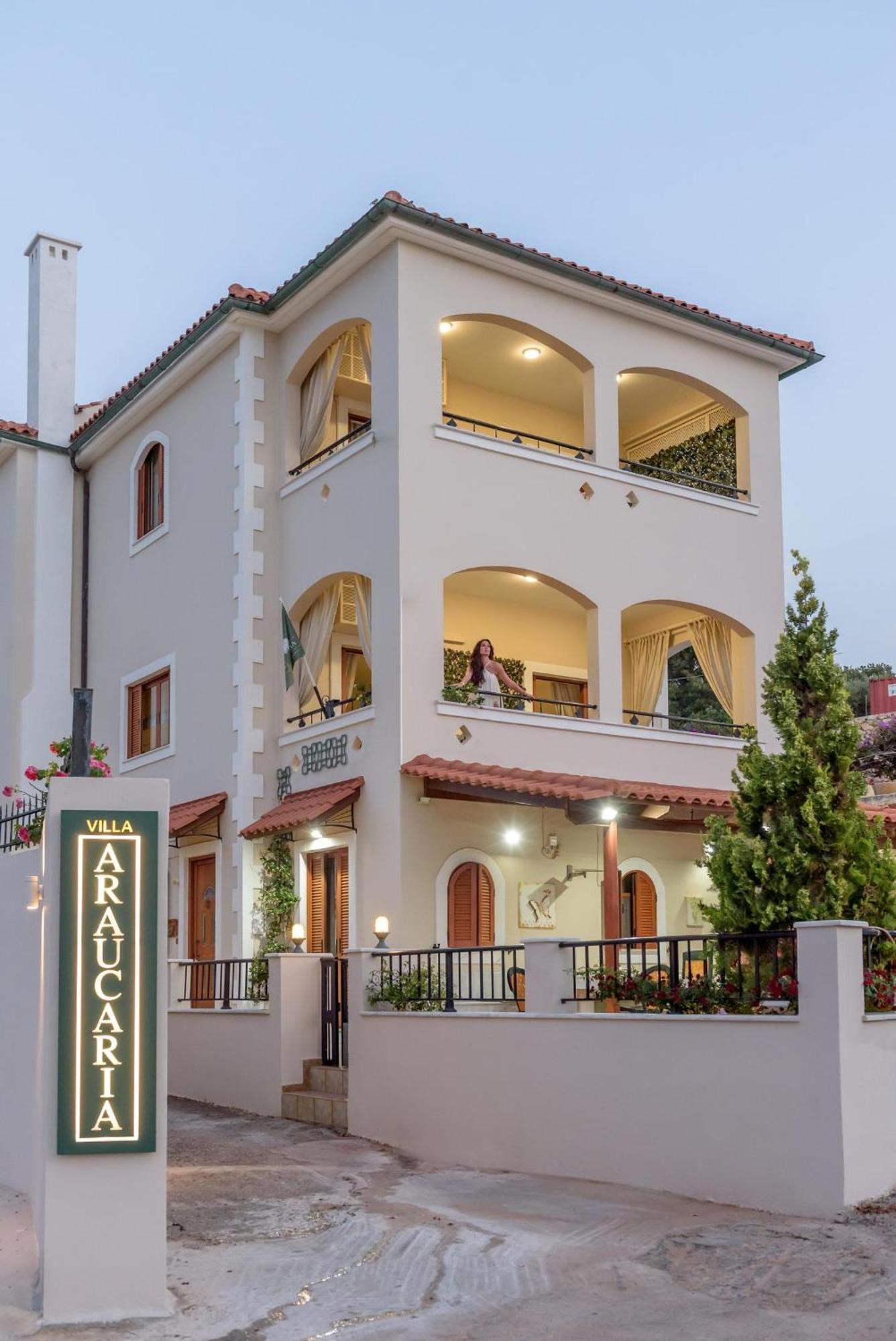 Villa Araucaria - Private Pool, Jacuzzi, Sea View Rethymno  Ngoại thất bức ảnh